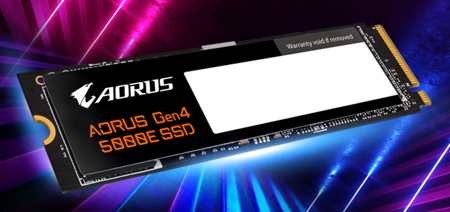 技嘉宣布推出Aorus Gen4 5000E PCIe 4.0 M.2 高达 1TB 的固态硬盘，3D TLC NAND 闪存