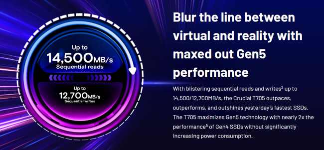 美光 Crucial 英睿达 Pro 系列高达 16GB DDR5 超频内存和 T705 Gen5 NVMe M.2 高达 4TB SSD