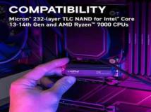 美光 Crucial 英睿达 Pro 系列高达 16GB DDR5 超频内存和 T705 Gen5 NVMe M.2 高达 4TB SSD