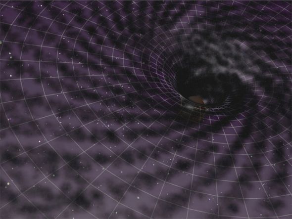 超大质量黑洞附近时空发生扭曲