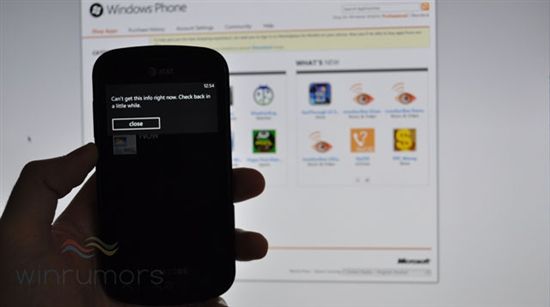 Windows Phone应用程序商店出现首次宕机