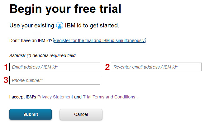 从现有的 IBM id 完成 Bluemix 注册的大图
