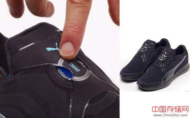 近日运动品牌PUMA发布了一款AutoDisc跑鞋,采用自动系鞋带系统,售价尚未公布。