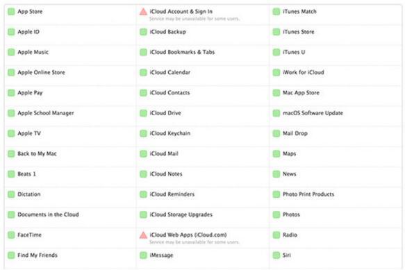 苹果iCloud云服务周一宕机 事故原因仍在调查之中