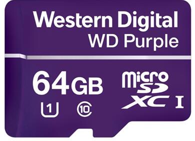 西部数据发布紫卡SD移动卡用于监控终端