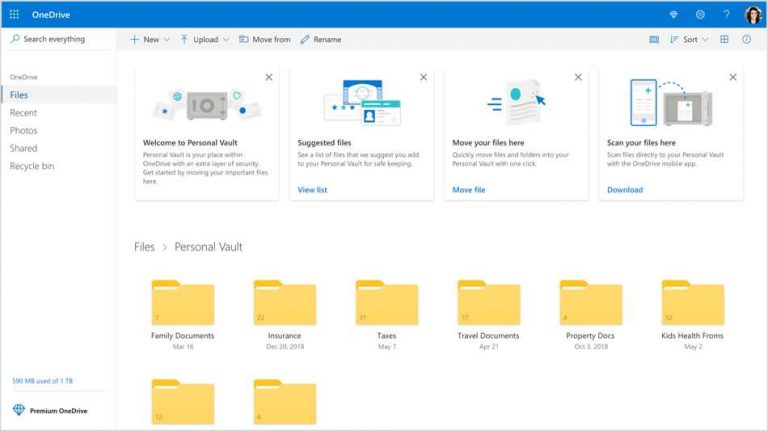 Microsoft OneDrive推出个人保险库功能，进一步加强安全保护